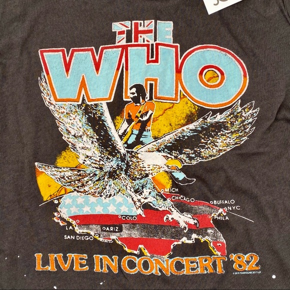 NWT Chaser The Who Vintage Live in Concert '82 Tee - Picture 12 of 15
